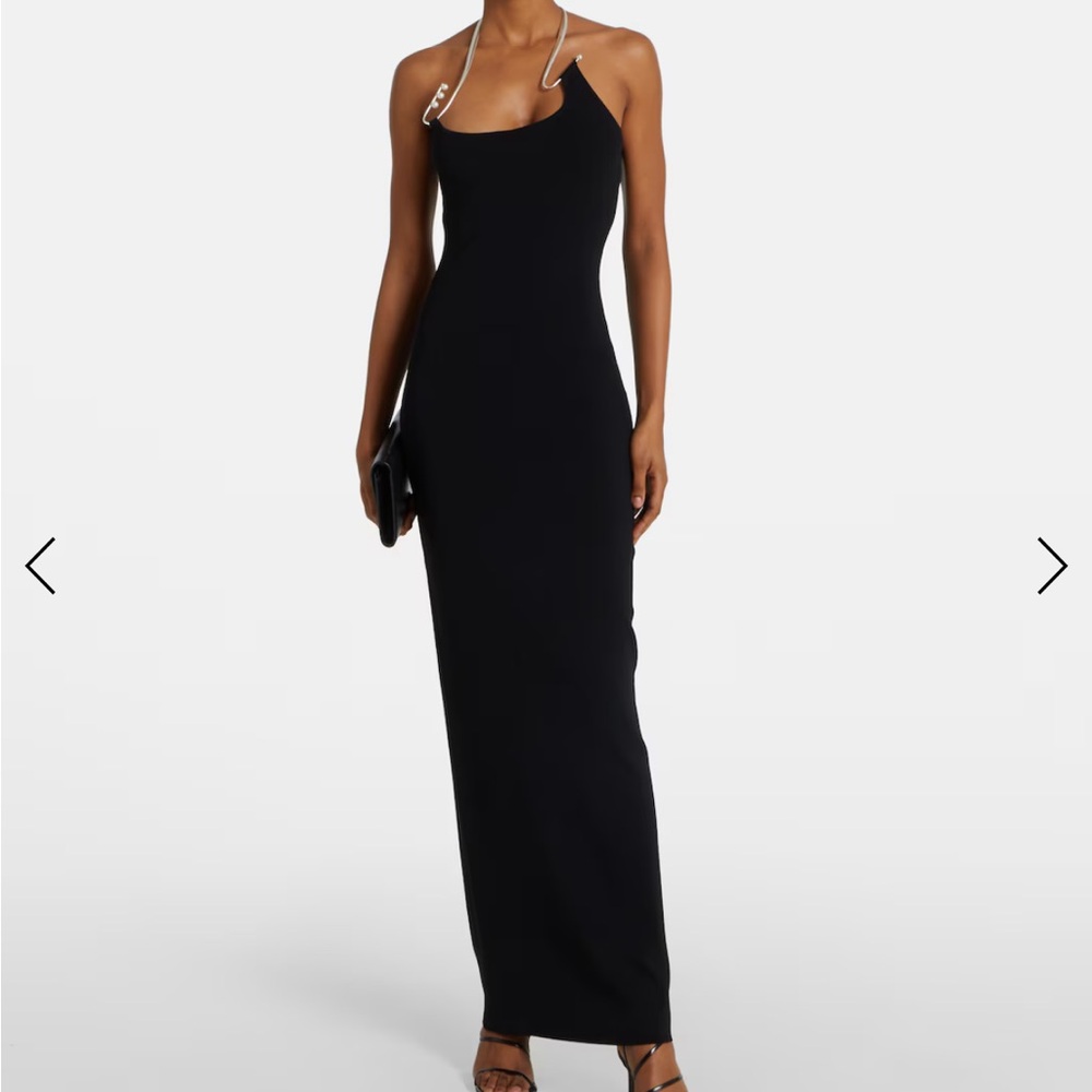 Christopher Esber Levitate Pearl Embellished Maxi Dress Size L